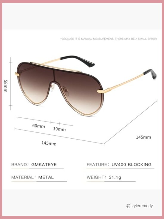 Oversized Shield Sunglasses with UV Protection and Alloy Steel Frame main image 6